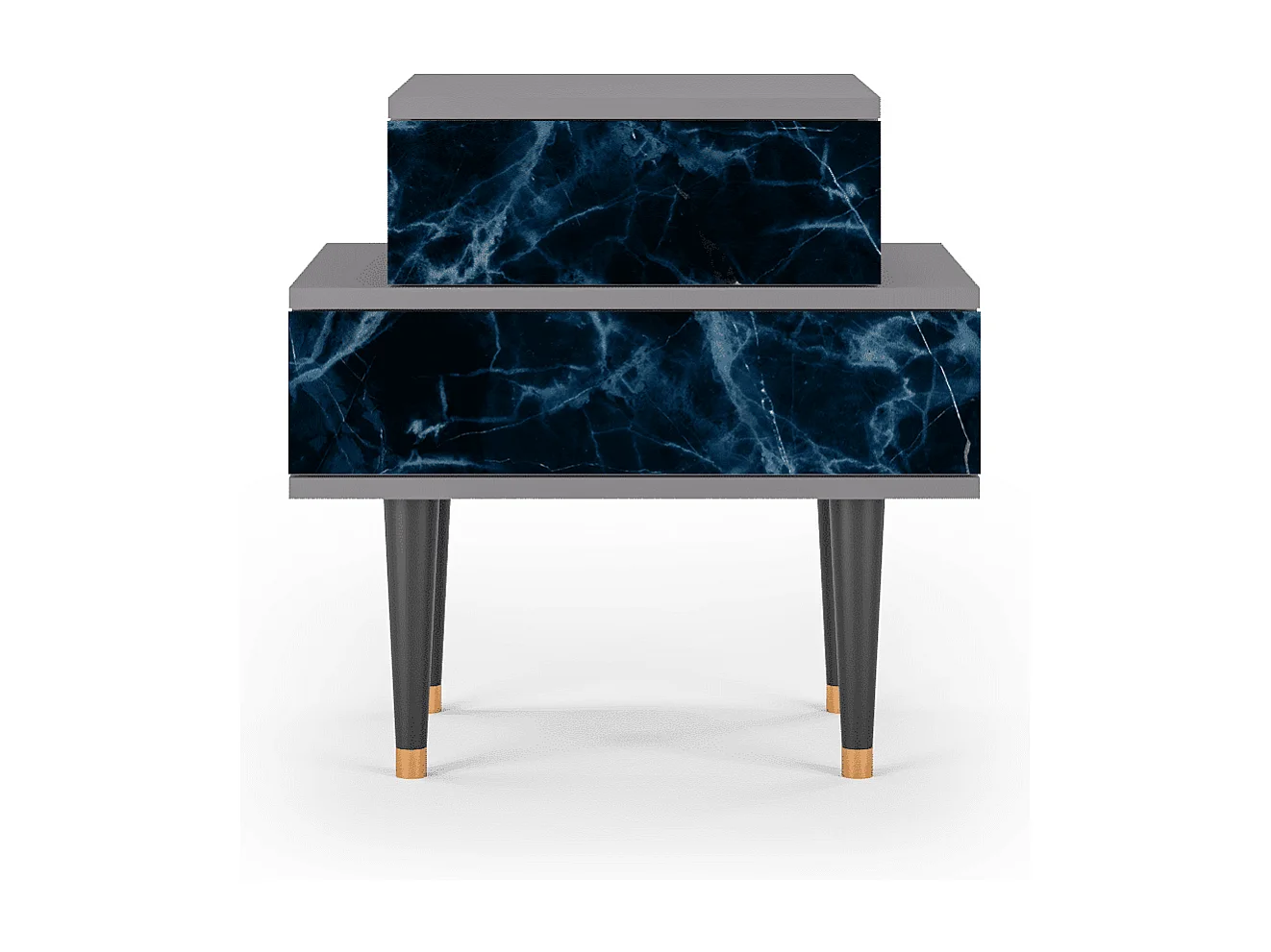 Table de nuit - 58х58х41 cm - NS1 - Deep Ocean, Gris