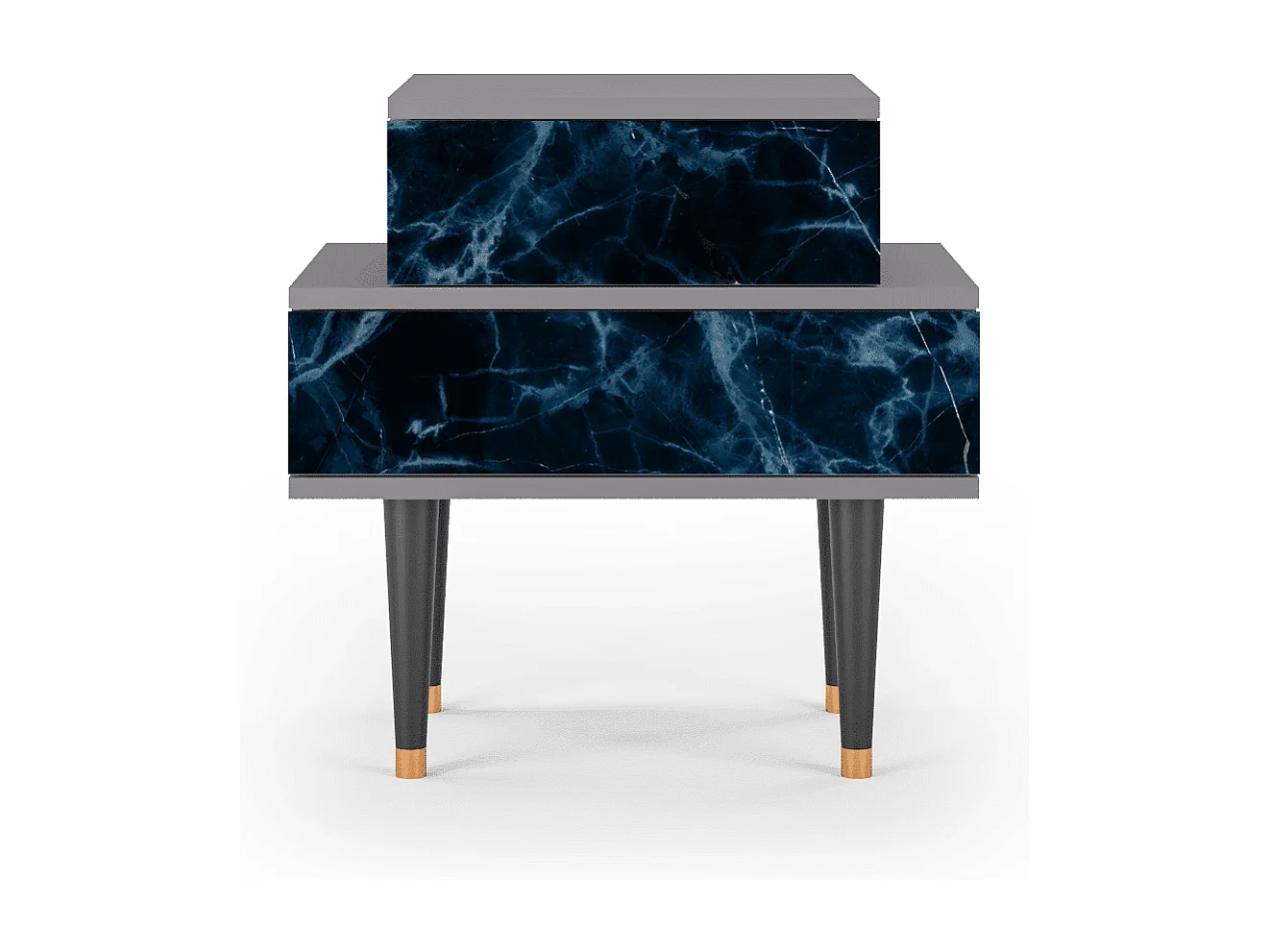 Table de nuit - 58х58х41 cm - NS1 - Deep Ocean, Gris