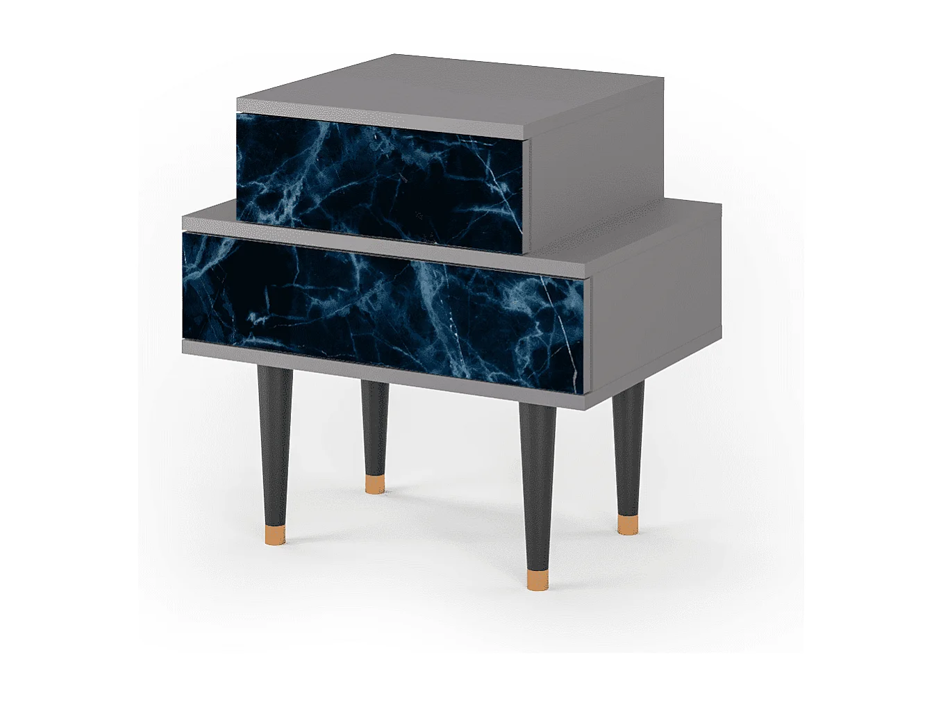 Table de nuit - 58х58х41 cm - NS1 - Deep Ocean, Gris