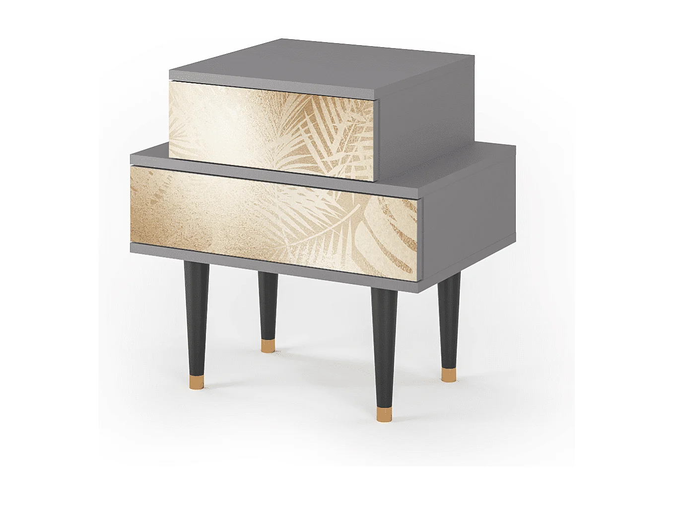 Mesita de noche - 58х58х41 cm - NS1 - Plant of the Dessert, Gris