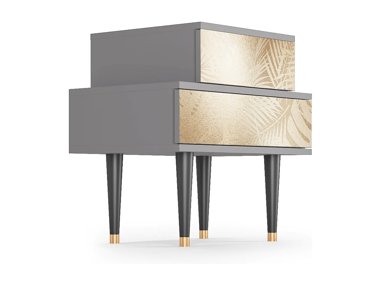 Mesita de noche - 58х58х41 cm - NS1 - Plant of the Dessert, Gris