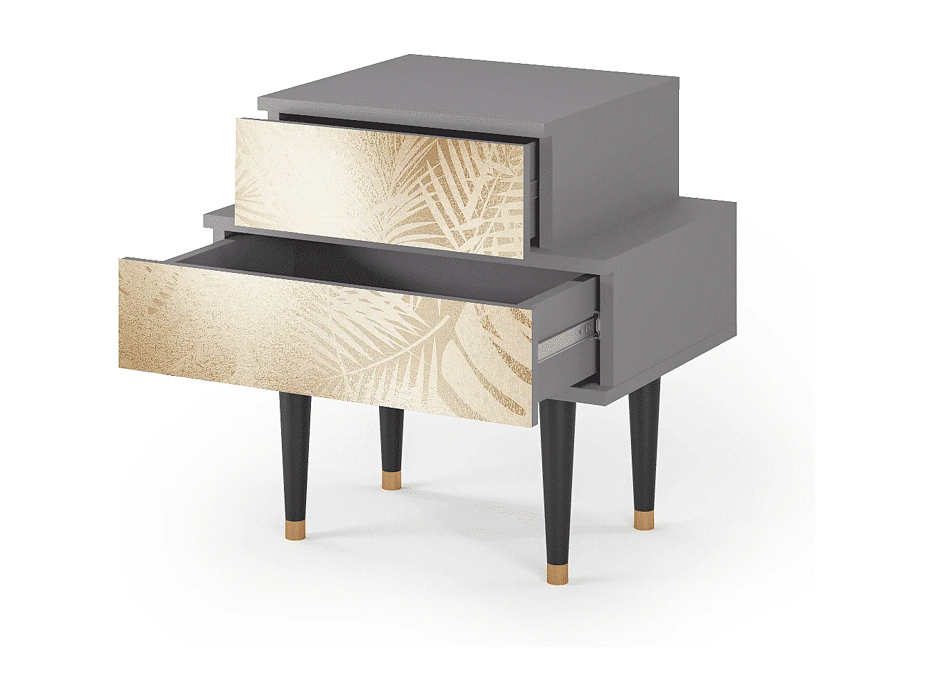 Mesita de noche - 58х58х41 cm - NS1 - Plant of the Dessert, Gris