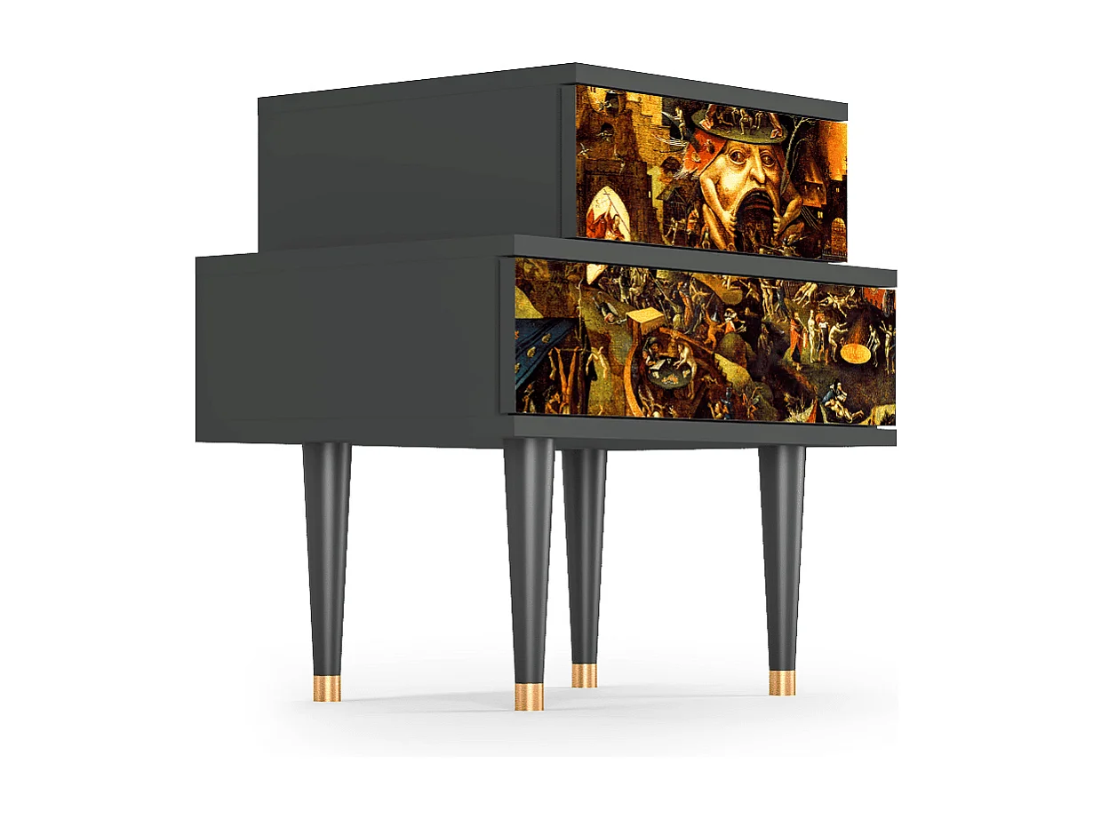 Table de nuit - 58х58х41 cm - NS1 - Christ in Limbo, Anthracite