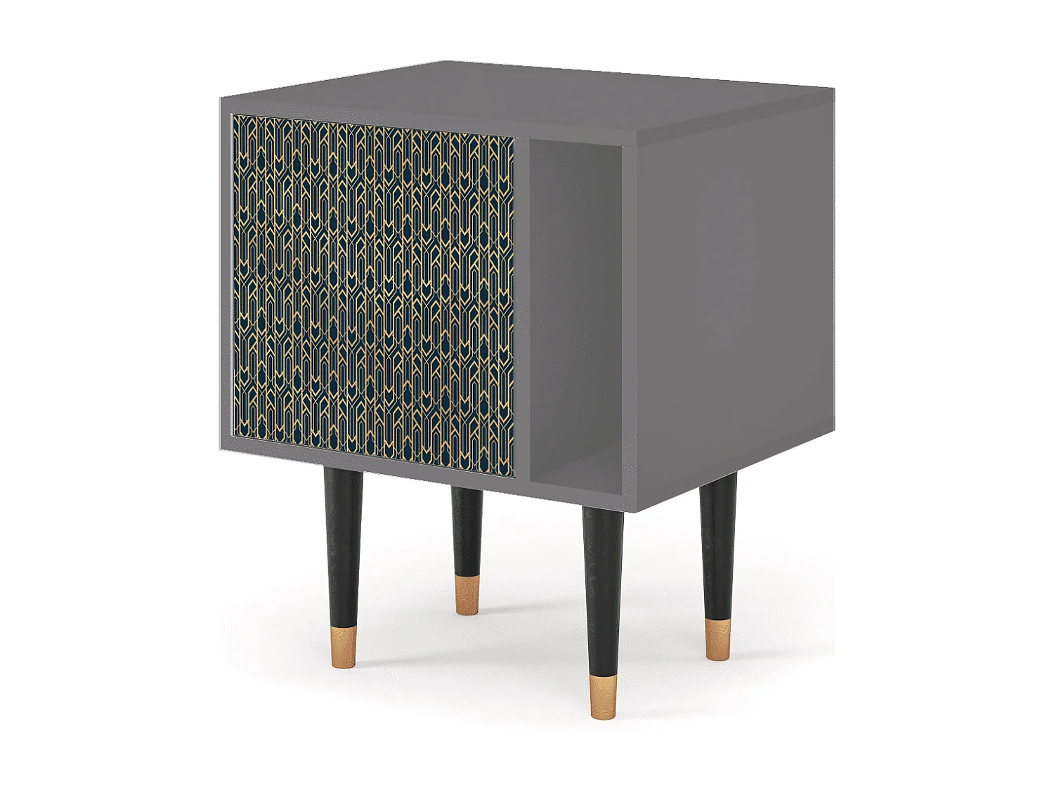 Table de nuit - 57х69х48 cm - S2 - Golden Empire, Gris