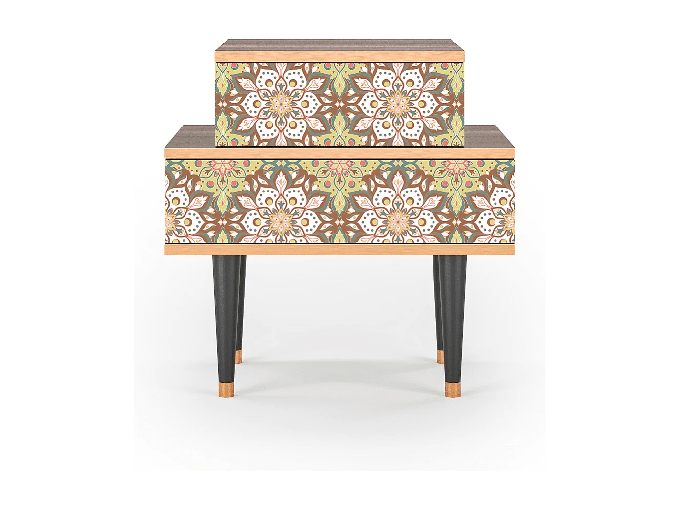 Comodino - 58х58х41 cm - NS1 - Chinese Tea, Noce