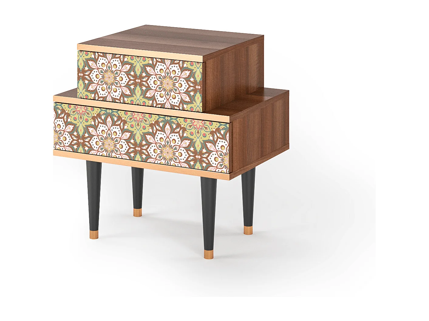 Comodino - 58х58х41 cm - NS1 - Chinese Tea, Noce