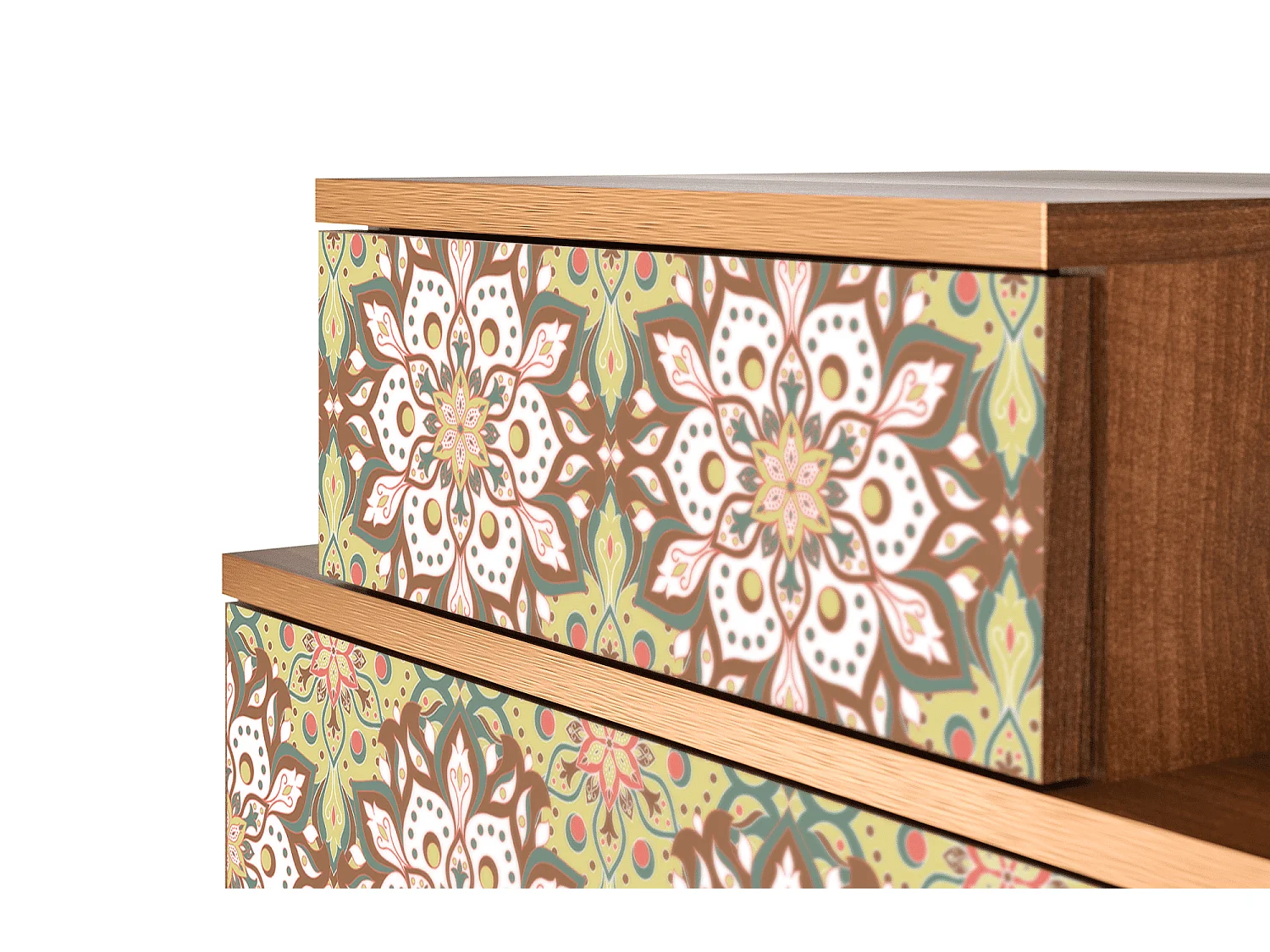 Nachtkastje - 58х58х41 cm - NS1 - Chinese Tea, Walnoot