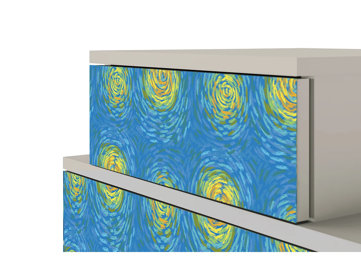 Stolik nocny - 58х58х41 cm - NS1 - Van Gogh Lights, Piaskowy