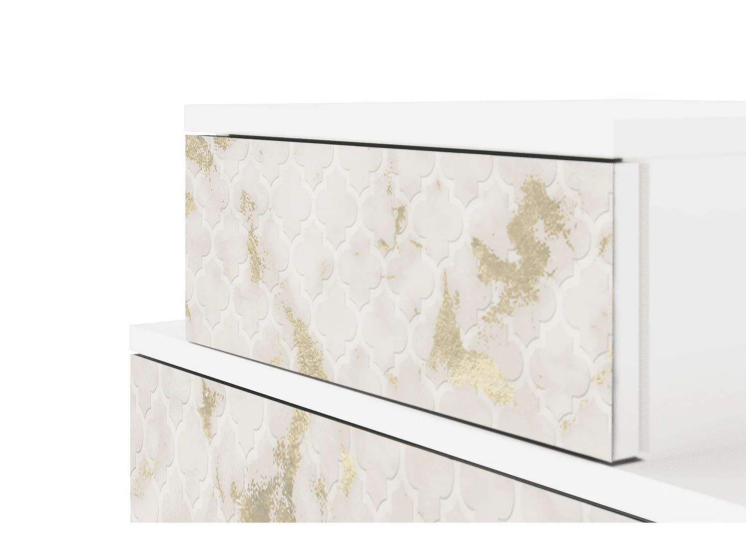 Criado-mudo - 58х58х41 cm - NS1 - Sahara desert, Branco