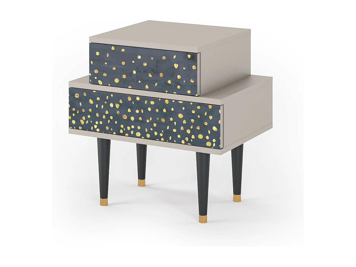 Stolik nocny - 58х58х41 cm - NS1 - Foggy Lights, Piaskowy