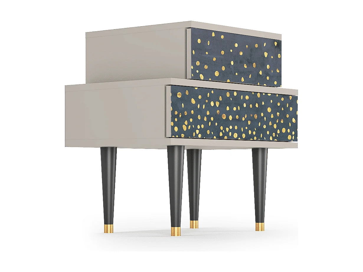 Stolik nocny - 58х58х41 cm - NS1 - Foggy Lights, Piaskowy