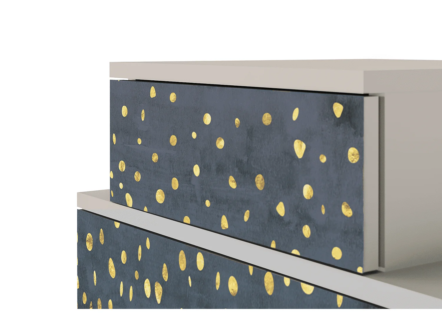 Stolik nocny - 58х58х41 cm - NS1 - Foggy Lights, Piaskowy