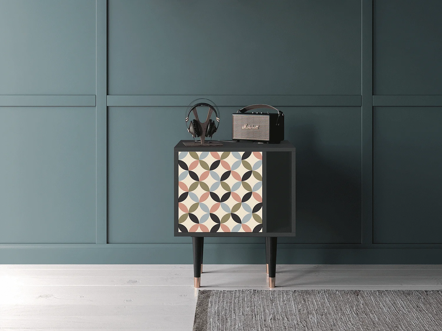 Nachtkastje - 57х69х48 cm - S2 - Butterfly Effect, Antraciet