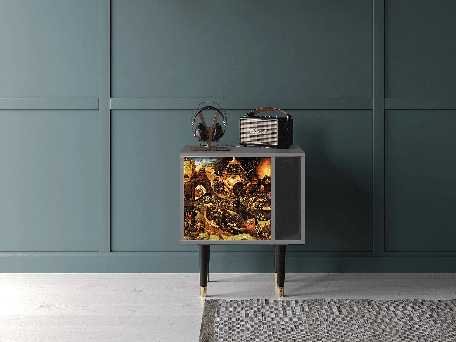 Table de nuit - 57х69х48 cm - S2 - Christ in Limbo, Gris