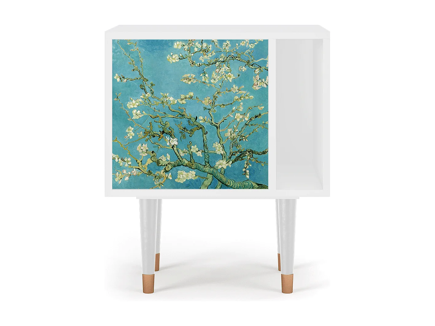 Stolik nocny - 57х69х48 cm - S2 - Almond Blossom, Biały