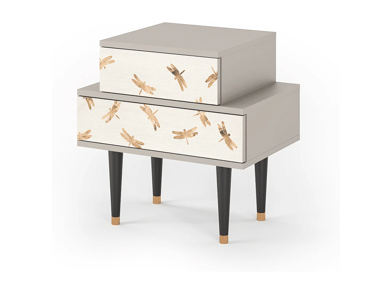 Table de nuit - 58х58х41 cm - NS1 - Nude Dragonflies, Sable