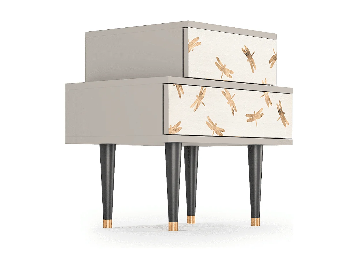 Table de nuit - 58х58х41 cm - NS1 - Nude Dragonflies, Sable