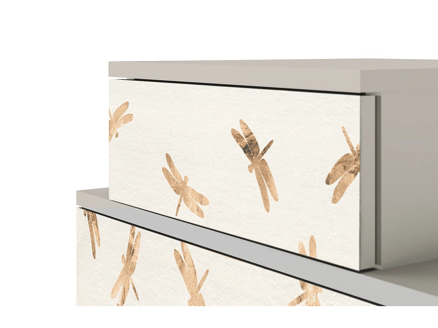 Table de nuit - 58х58х41 cm - NS1 - Nude Dragonflies, Sable