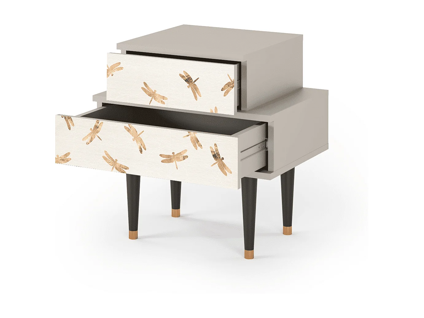 Table de nuit - 58х58х41 cm - NS1 - Nude Dragonflies, Sable