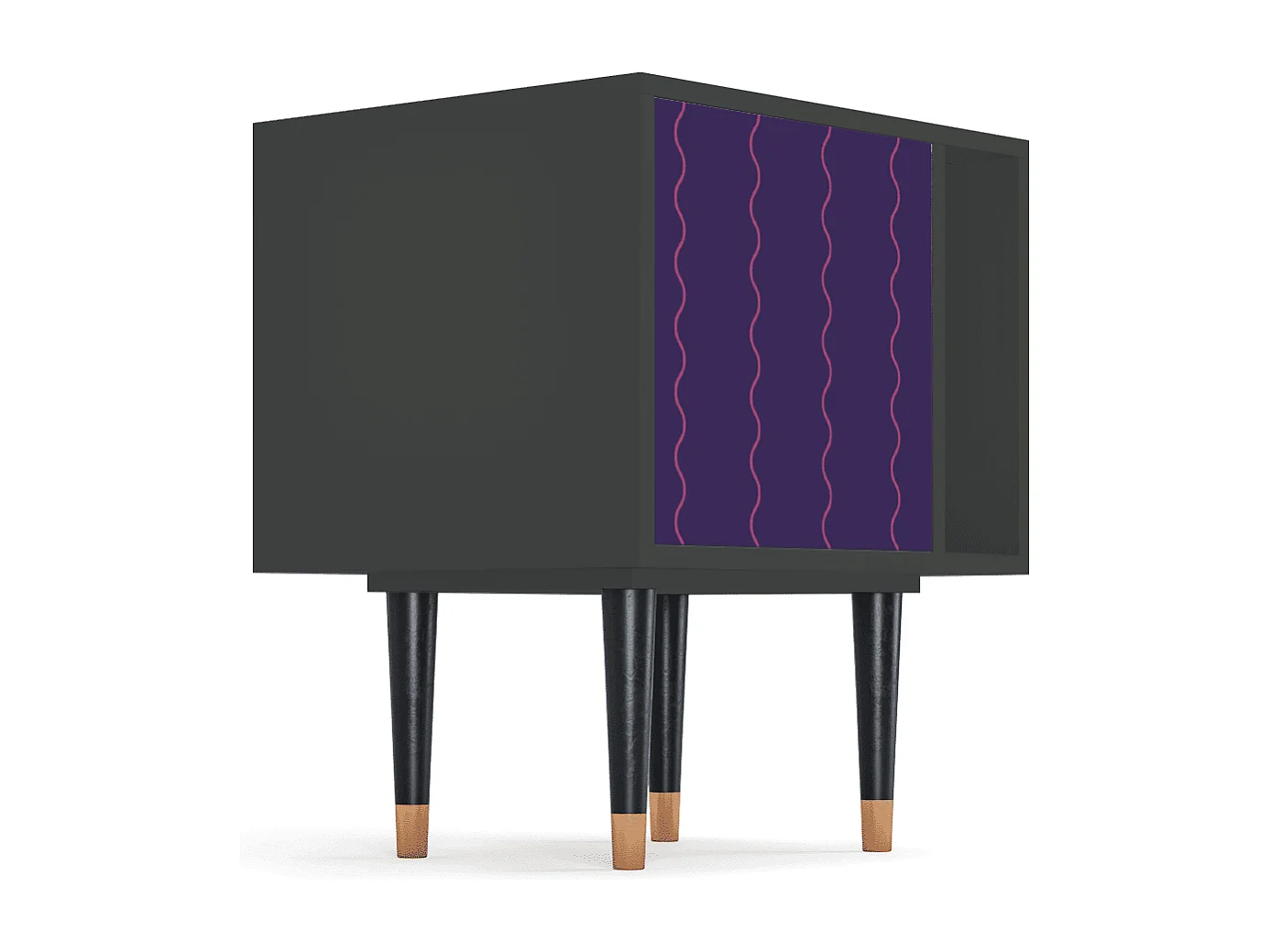 Table de nuit - 57х69х48 cm - S2 - Grape Maccaroni, Anthracite