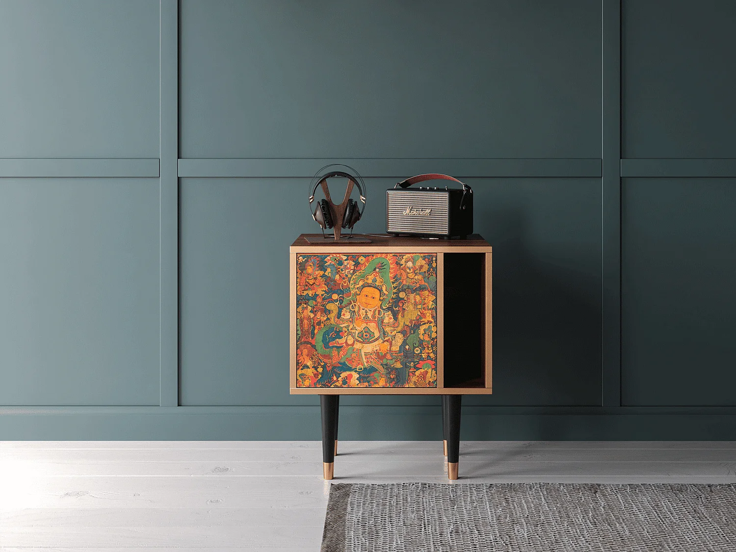 Table de nuit - 57х69х48 cm - S2 - God by Vaisravana , Noyer