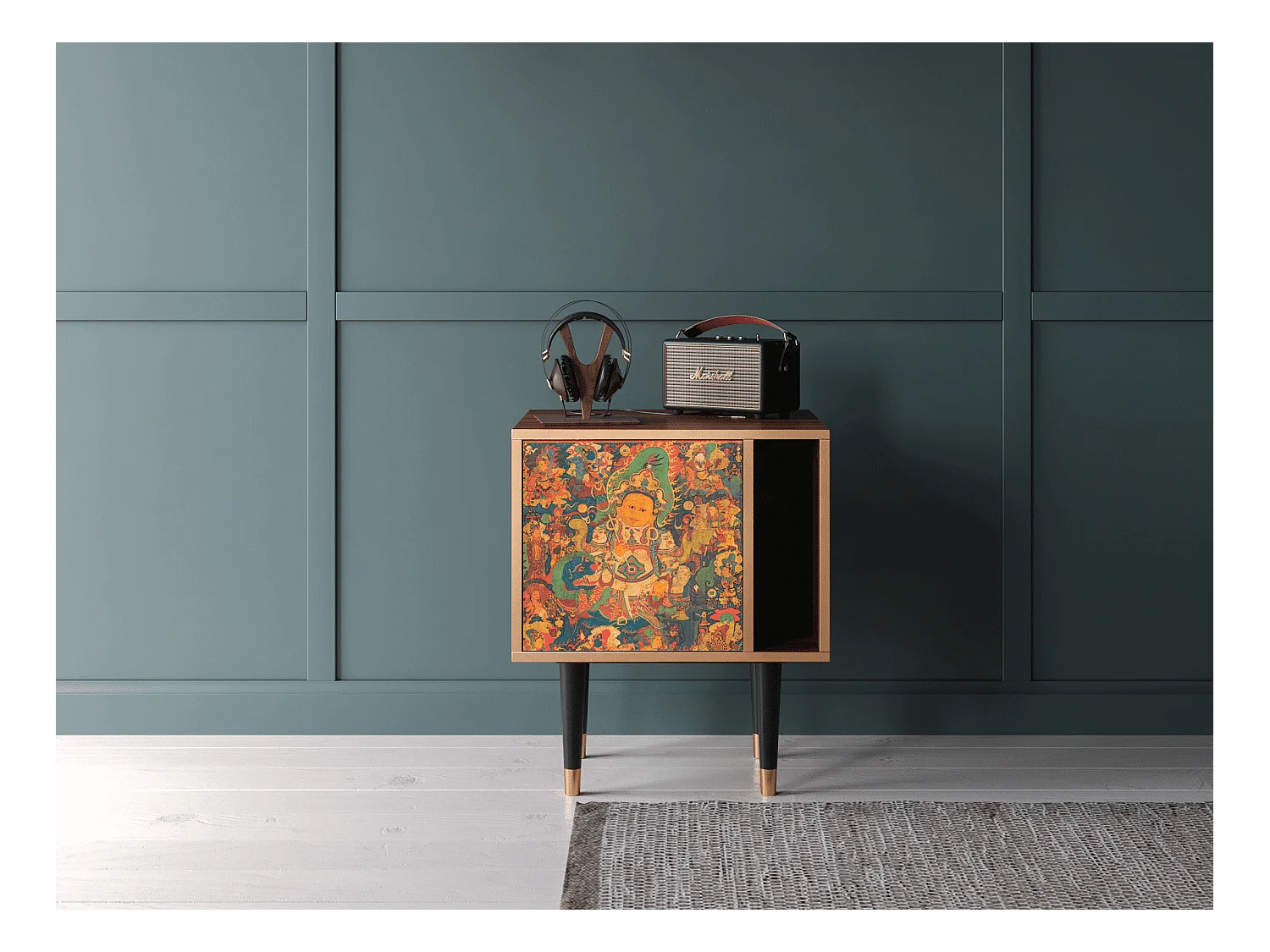 Table de nuit - 57х69х48 cm - S2 - God by Vaisravana , Noyer