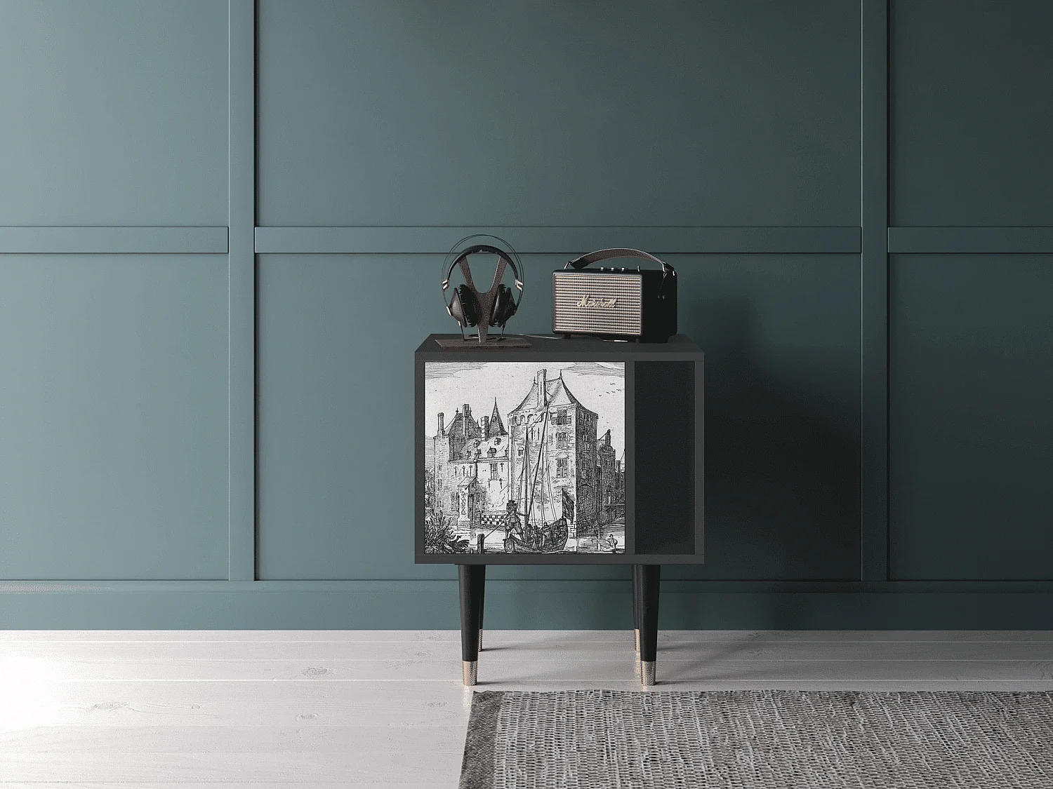 Table de nuit - 57х69х48 cm - S2 - Castle by Breugel, Anthracite