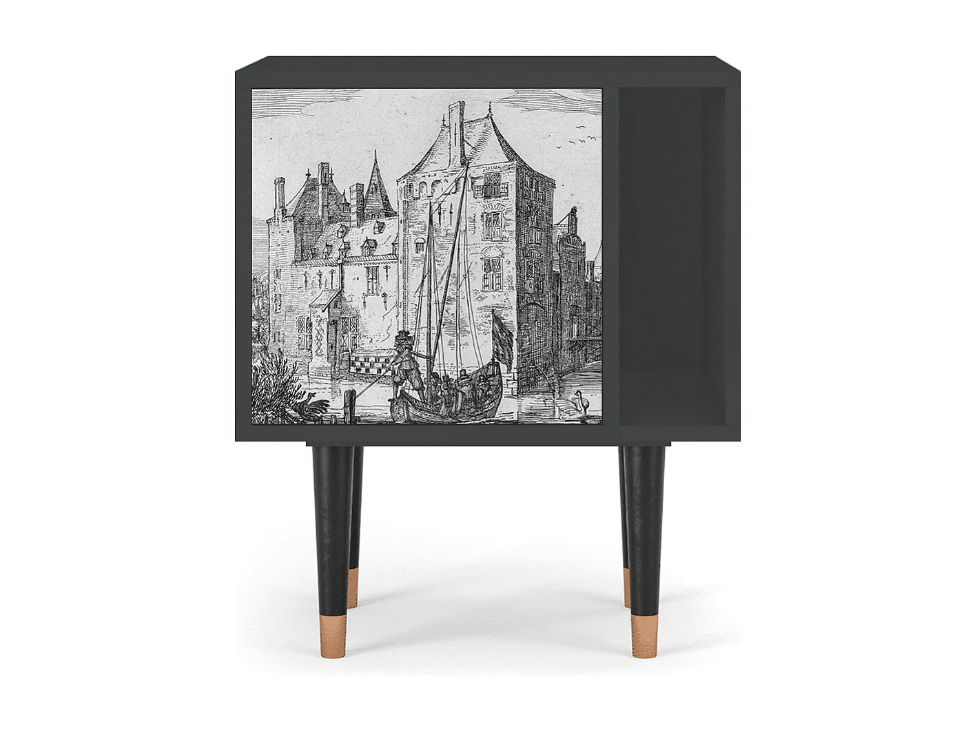 Table de nuit - 57х69х48 cm - S2 - Castle by Breugel, Anthracite