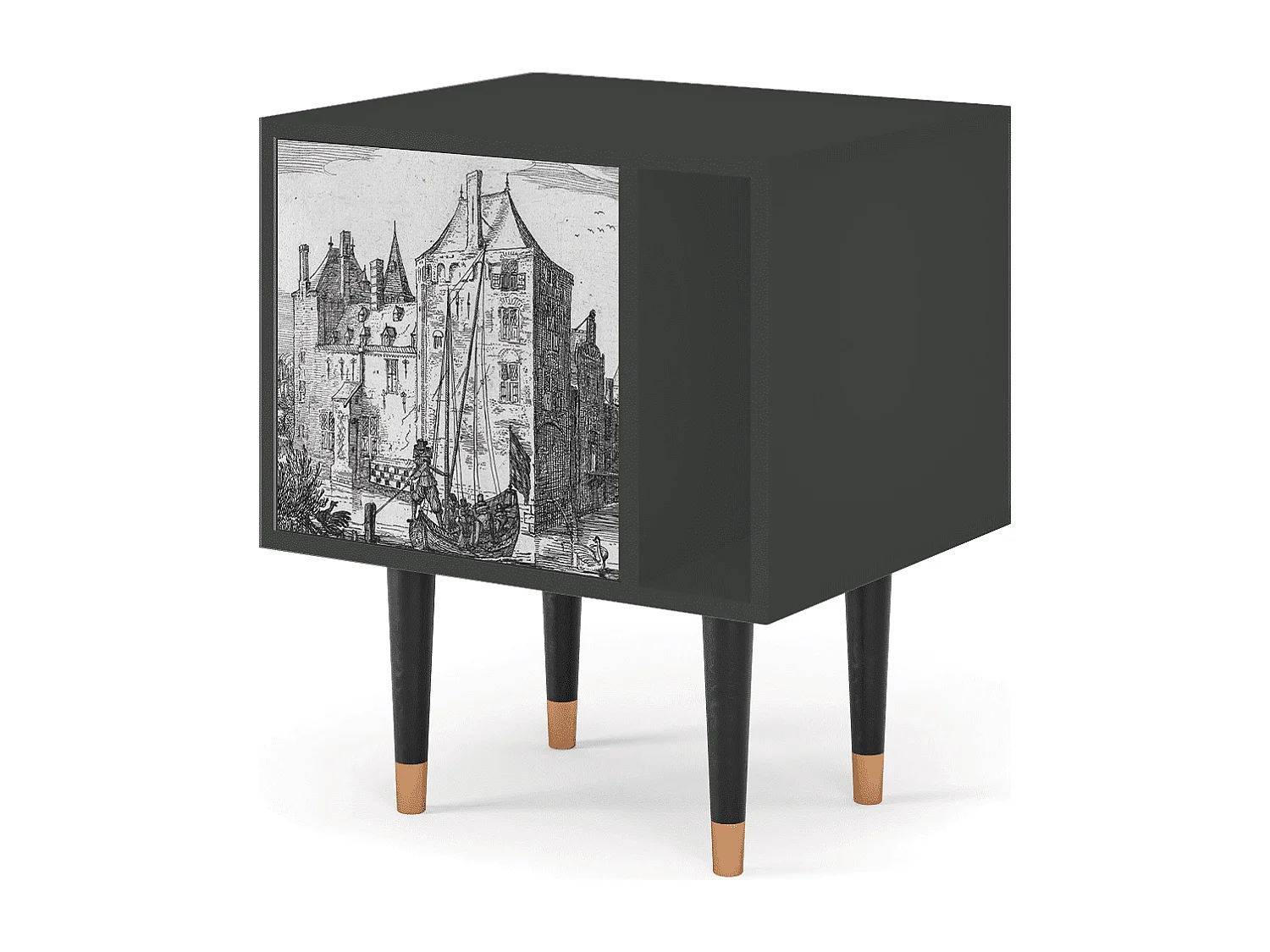 Table de nuit - 57х69х48 cm - S2 - Castle by Breugel, Anthracite