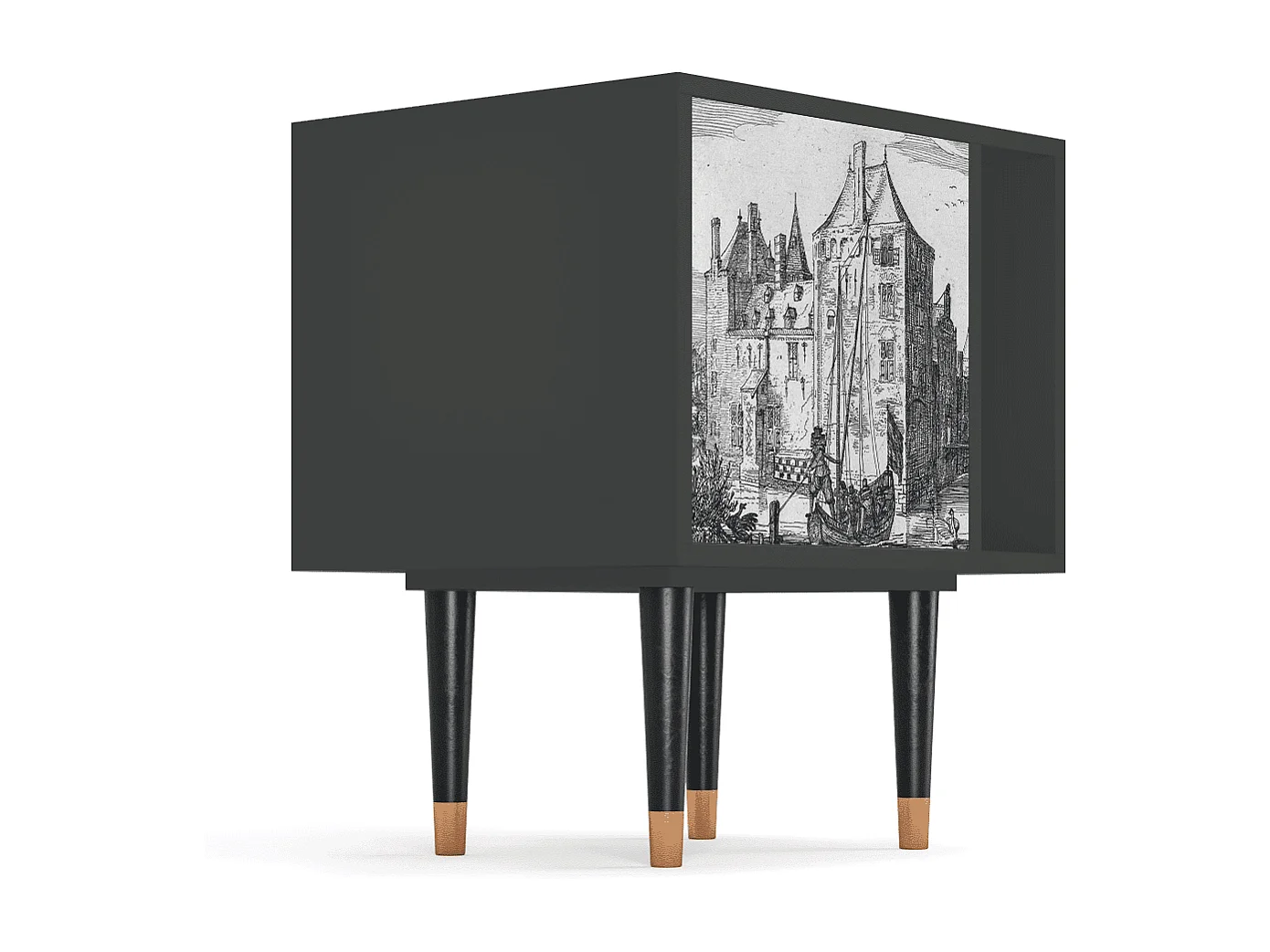 Table de nuit - 57х69х48 cm - S2 - Castle by Breugel, Anthracite
