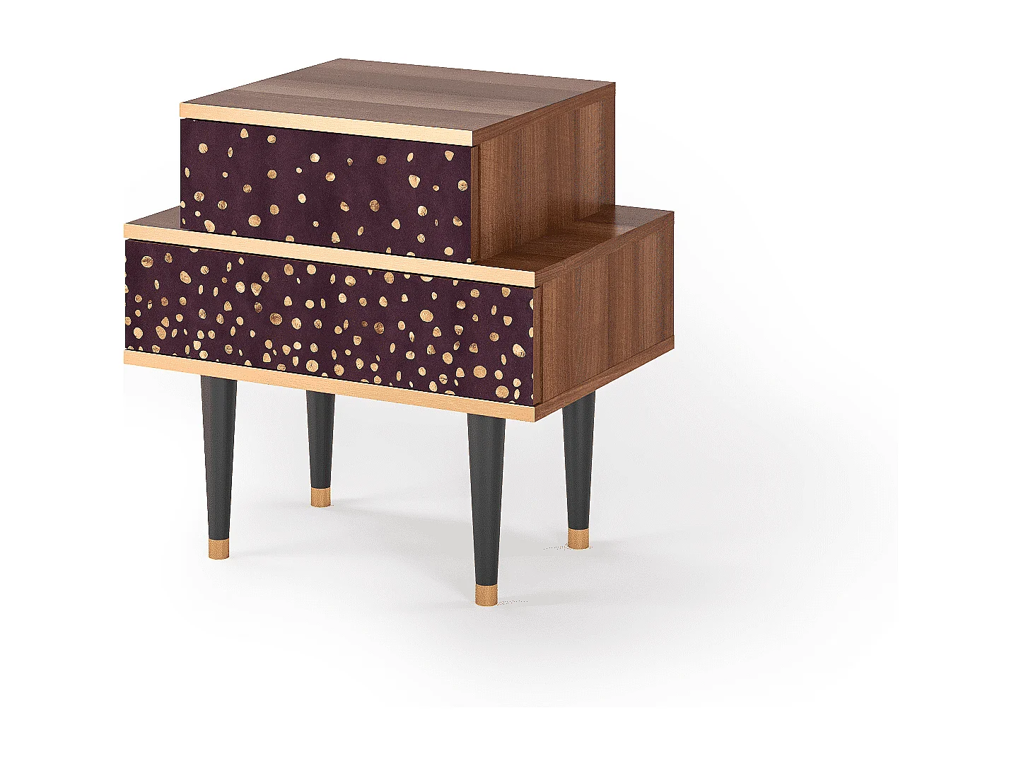 Nachtkastje - 58х58х41 cm - NS1 - Glowworms, Walnoot