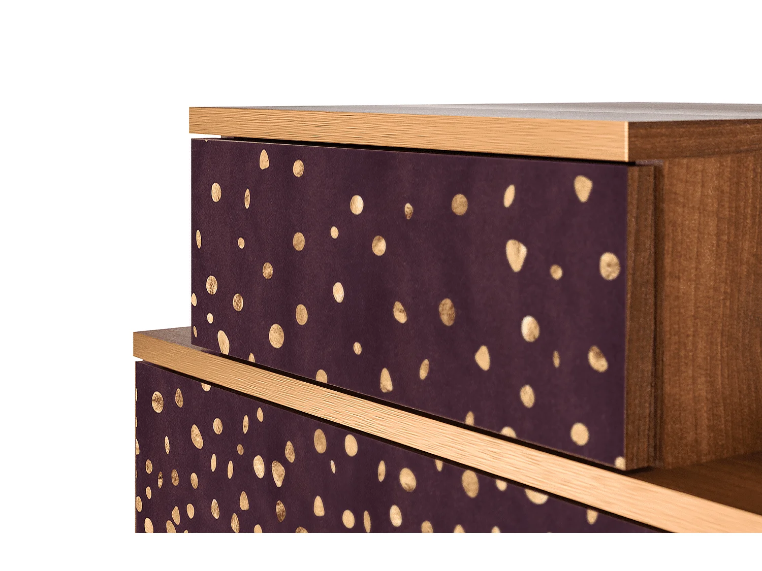 Nachtkastje - 58х58х41 cm - NS1 - Glowworms, Walnoot