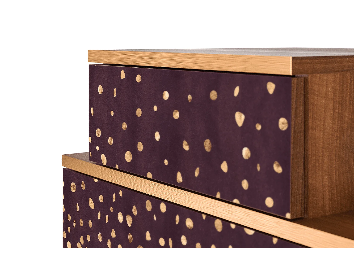 Stolik nocny - 58х58х41 cm - NS1 - Glowworms, Orzech