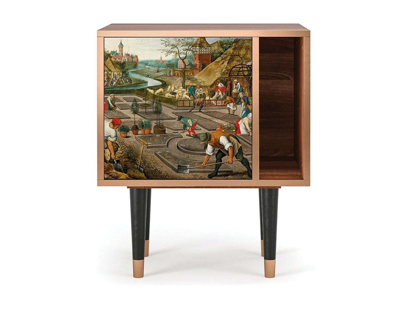 Stolik nocny - 57х69х48 cm - S2 - The Younger - Spring, Orzech