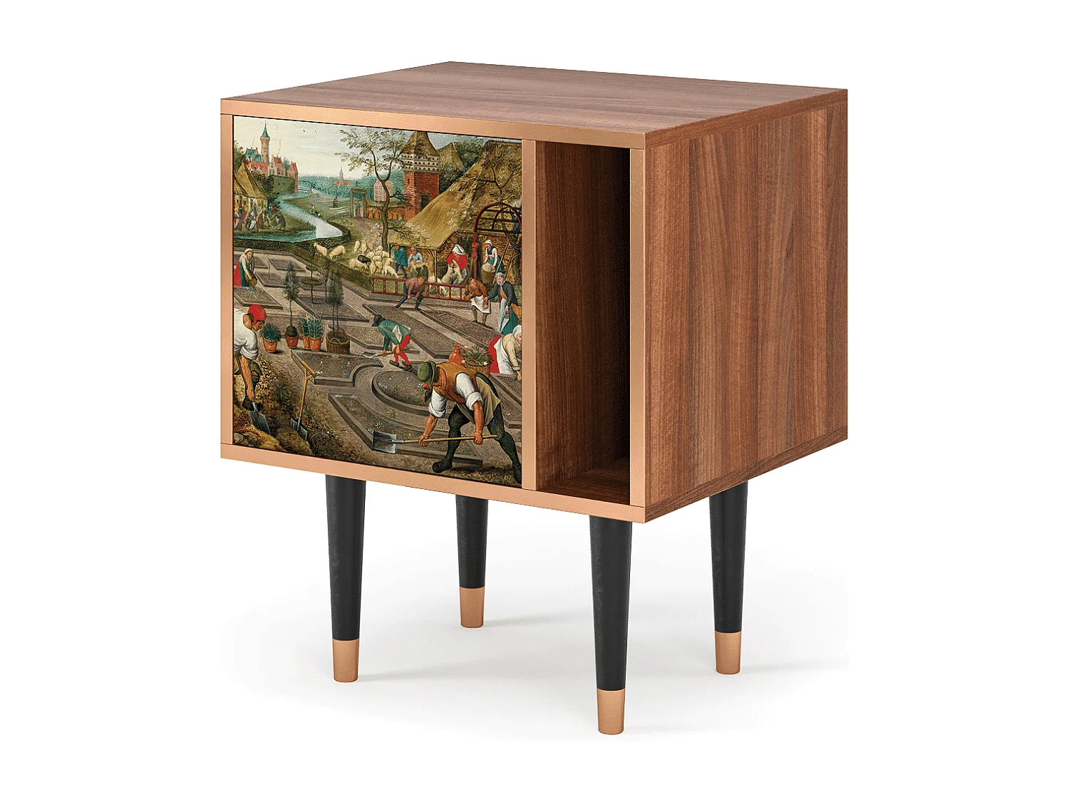 Stolik nocny - 57х69х48 cm - S2 - The Younger - Spring, Orzech