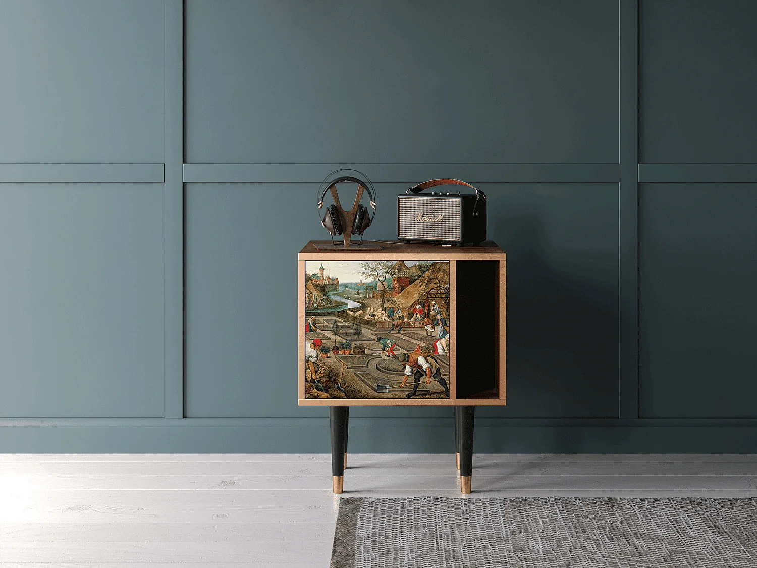 Stolik nocny - 57х69х48 cm - S2 - The Younger - Spring, Orzech