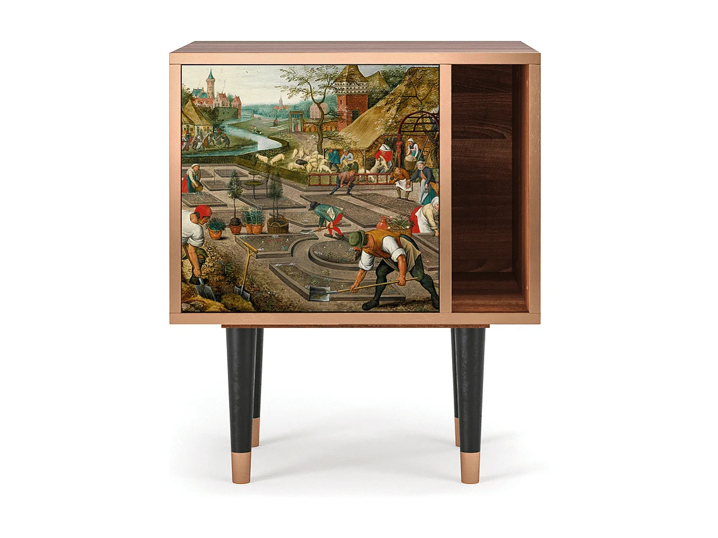 Stolik nocny - 57х69х48 cm - S2 - The Younger - Spring, Orzech