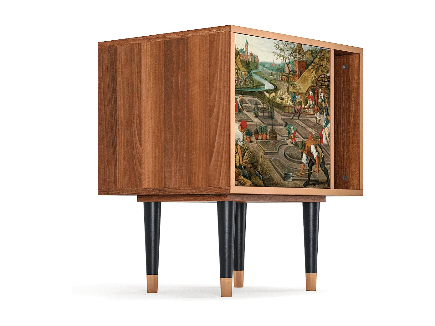 Stolik nocny - 57х69х48 cm - S2 - The Younger - Spring, Orzech