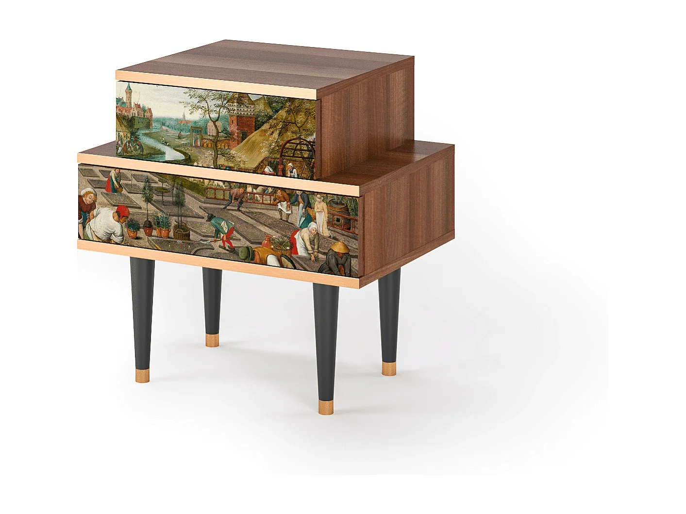 Comodino - 58х58х41 cm - NS1 - The Younger - Spring, Noce