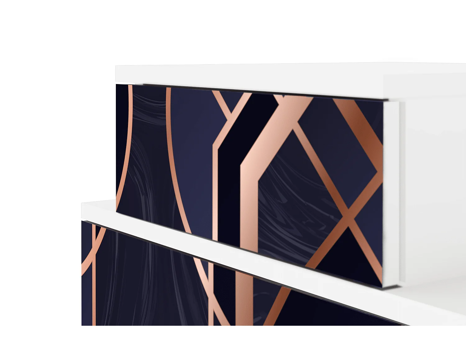 Criado-mudo - 58х58х41 cm - NS1 - Purple Temple, Branco