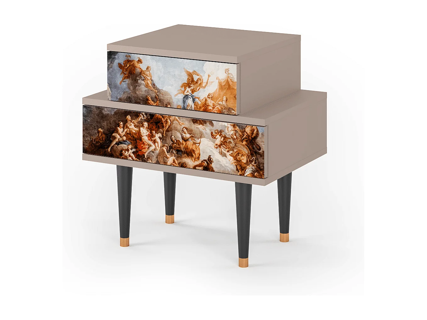 Stolik nocny - 58х58х41 cm - NS1 - Versailles, Latte