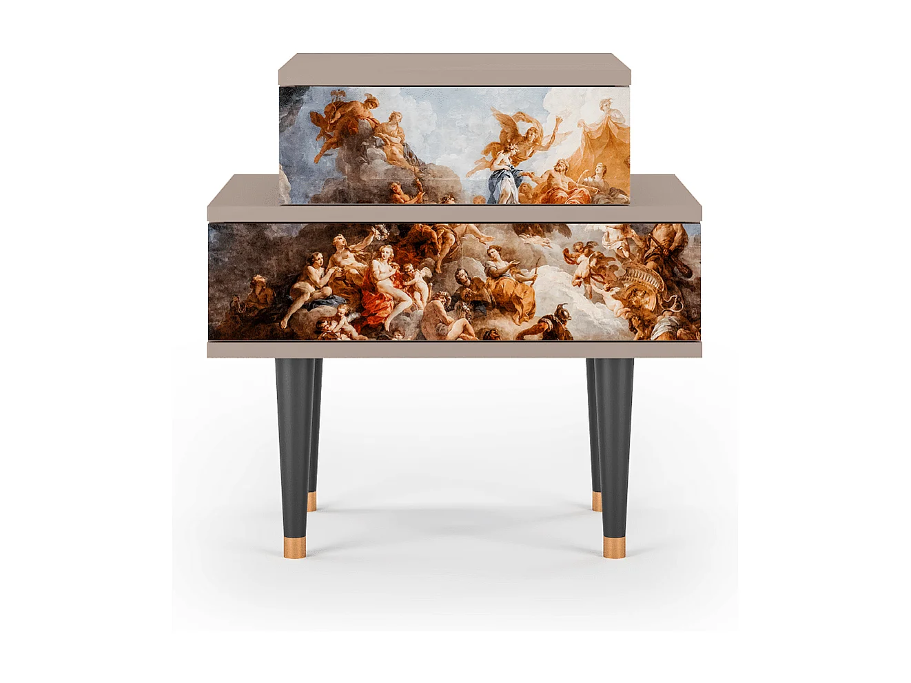 Stolik nocny - 58х58х41 cm - NS1 - Versailles, Latte