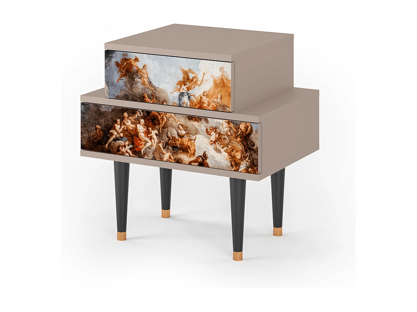 Stolik nocny - 58х58х41 cm - NS1 - Versailles, Latte