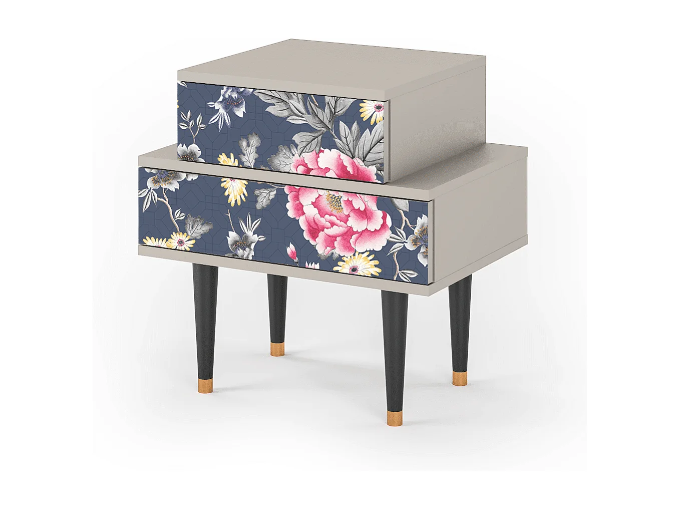 Table de nuit - 58х58х41 cm - NS1 - Dark Flower Bed, Sable