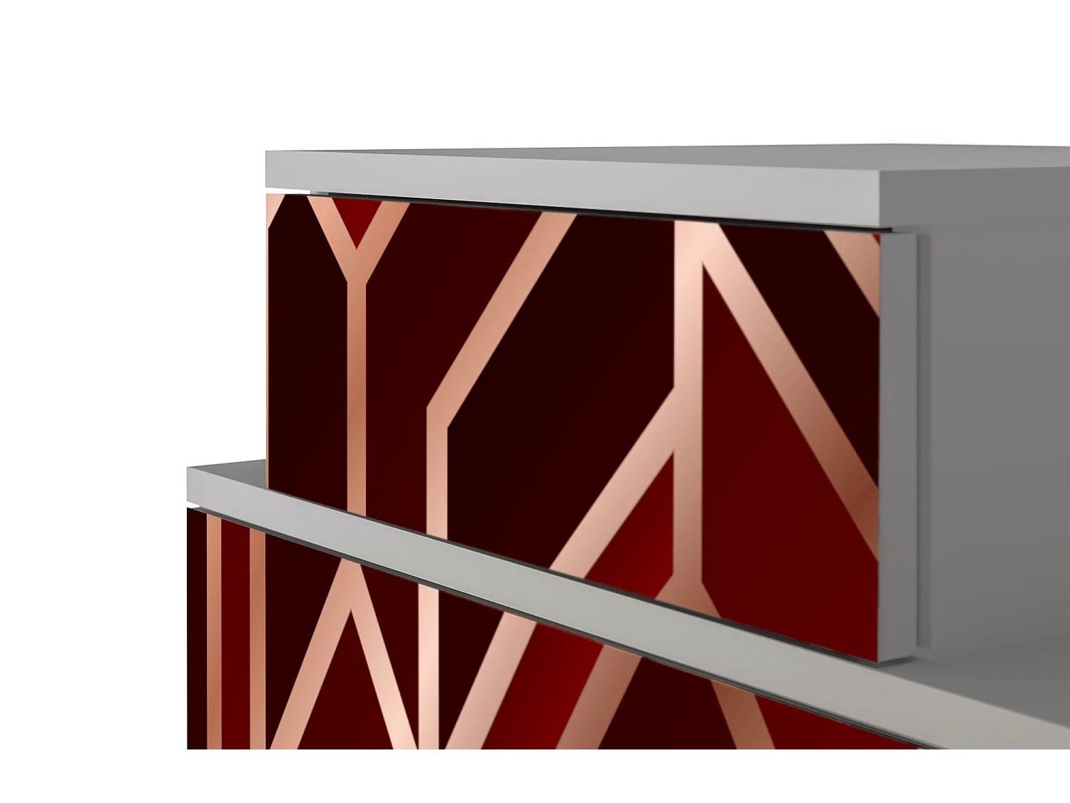 Nachtkastje - 58х58х41 cm - NS1 - Velvet 1920's, Grijs