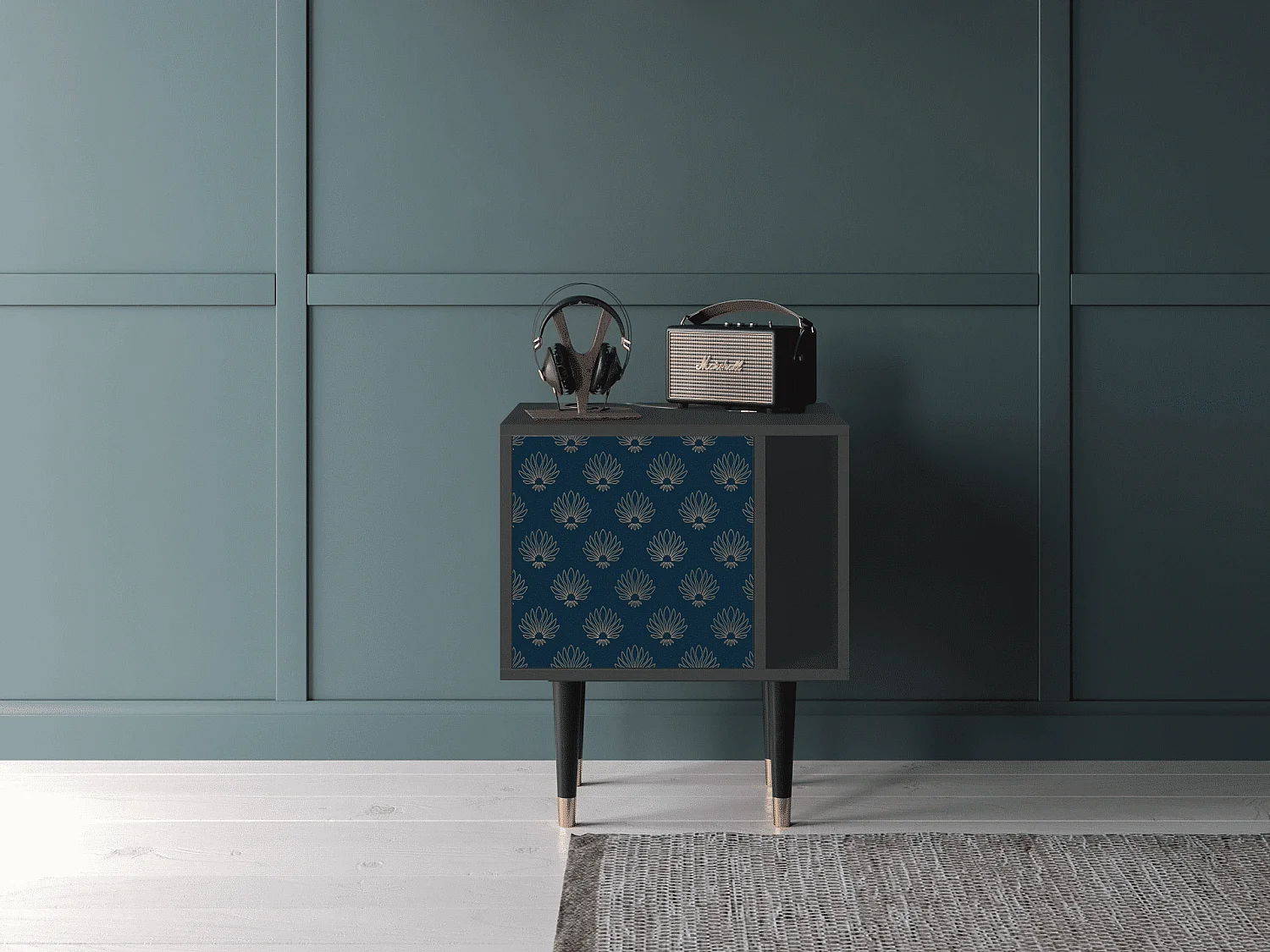 Nachttisch - 57х69х48 cm - S2 - Blue Lotus, Anthrazit