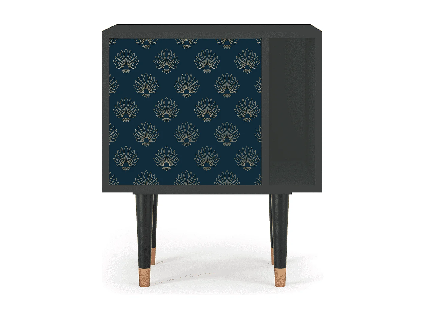 Table de nuit - 57х69х48 cm - S2 - Blue Lotus, Anthracite