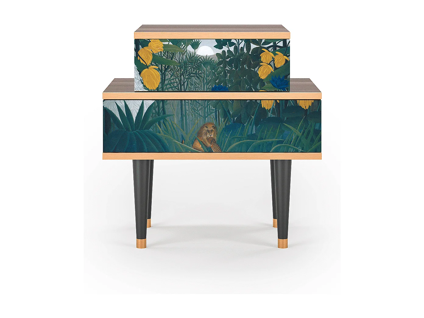 Table de nuit - 58х58х41 cm - NS1 - The Repast of the Lion, Noyer