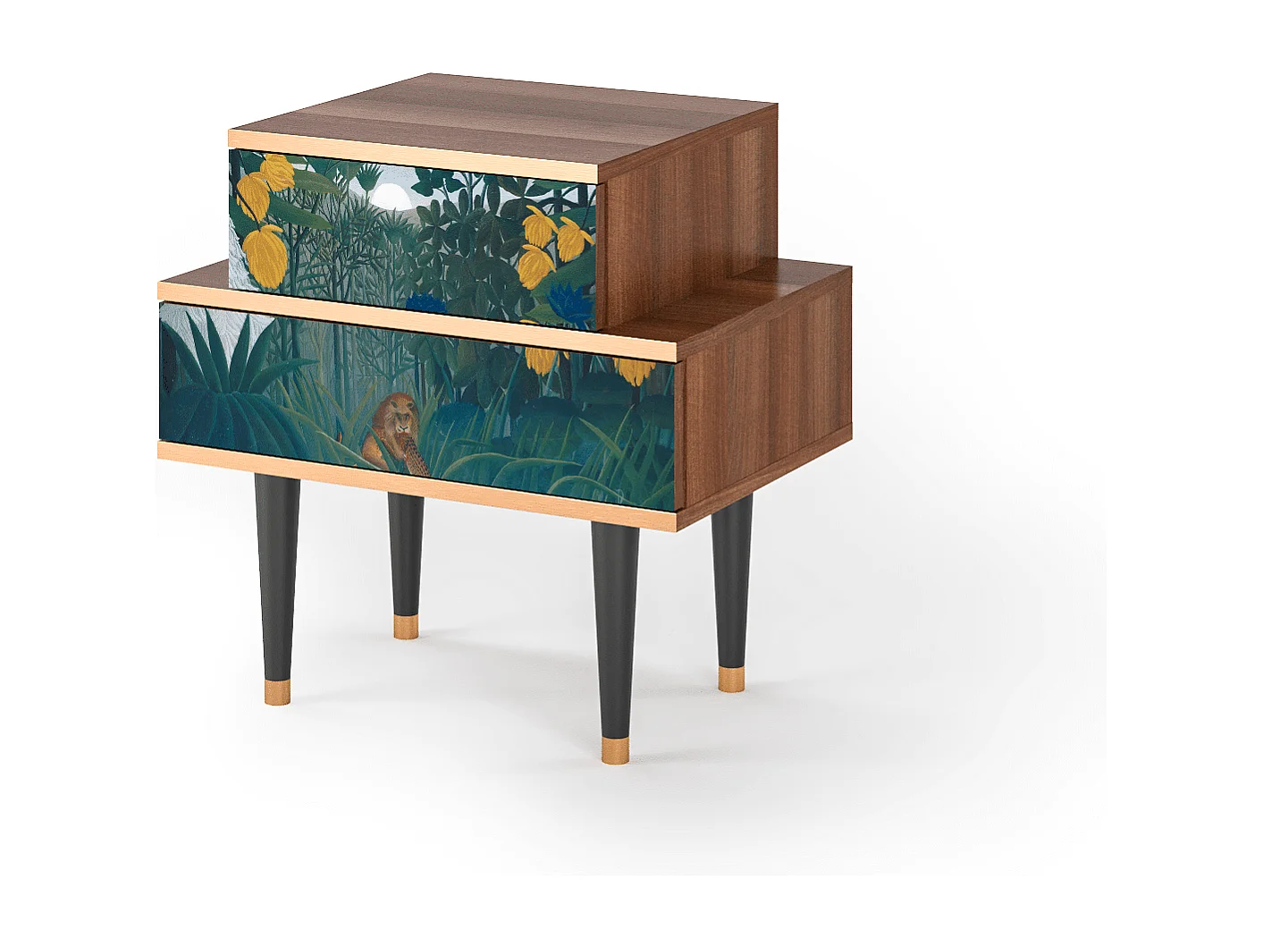 Table de nuit - 58х58х41 cm - NS1 - The Repast of the Lion, Noyer