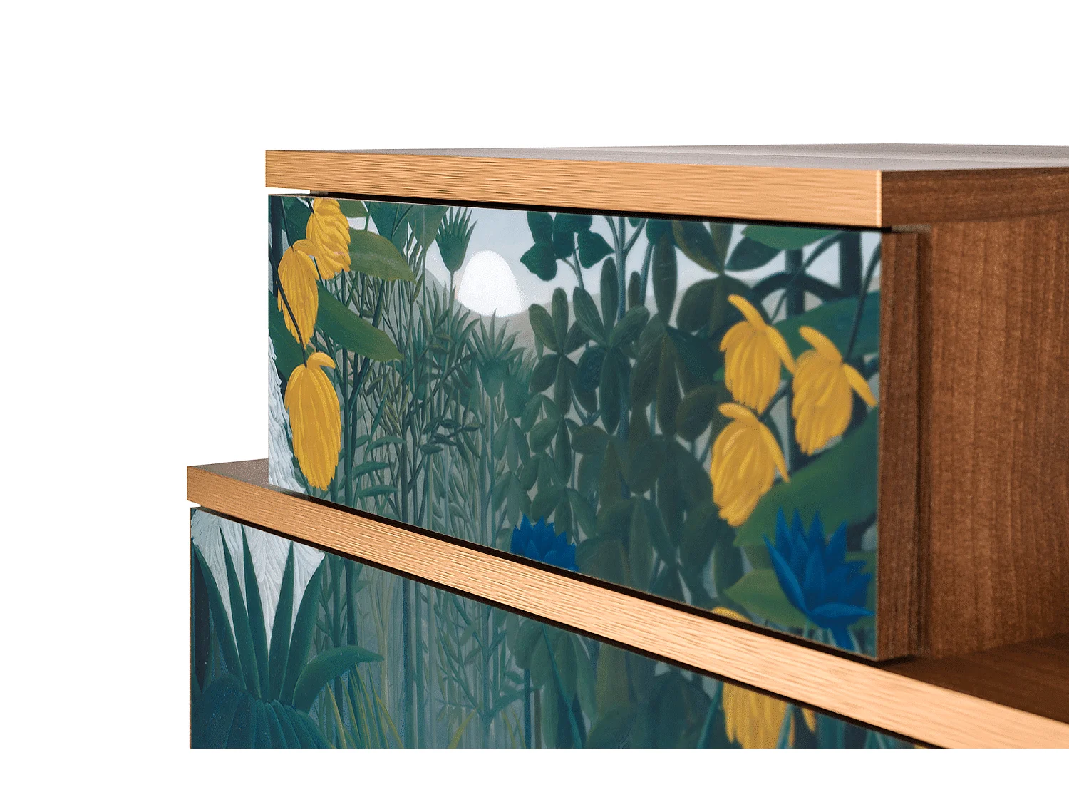 Stolik nocny - 58х58х41 cm - NS1 - The Repast of the Lion, Orzech